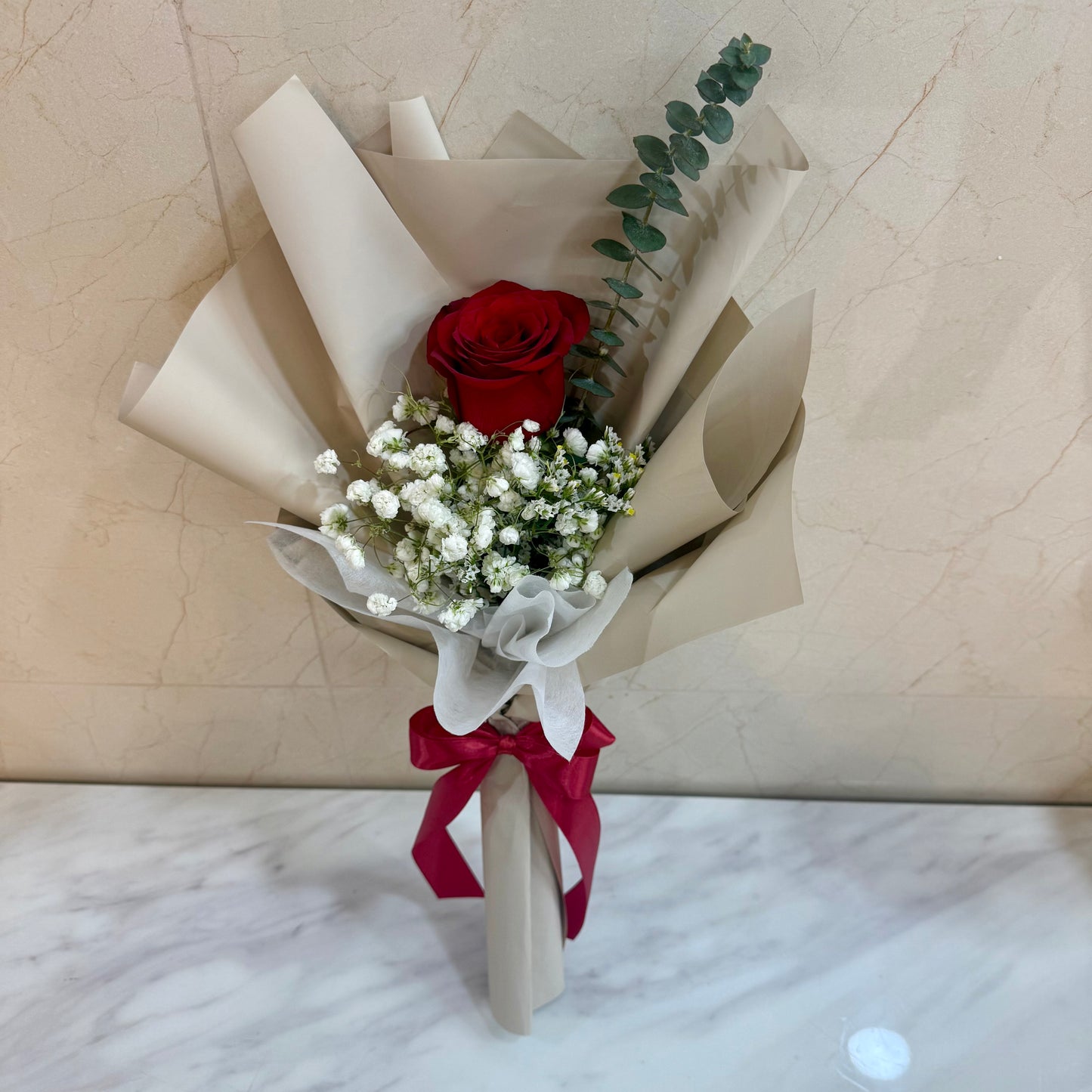 ช่อกุหลาบสด 1 ดอก Minimal Korea