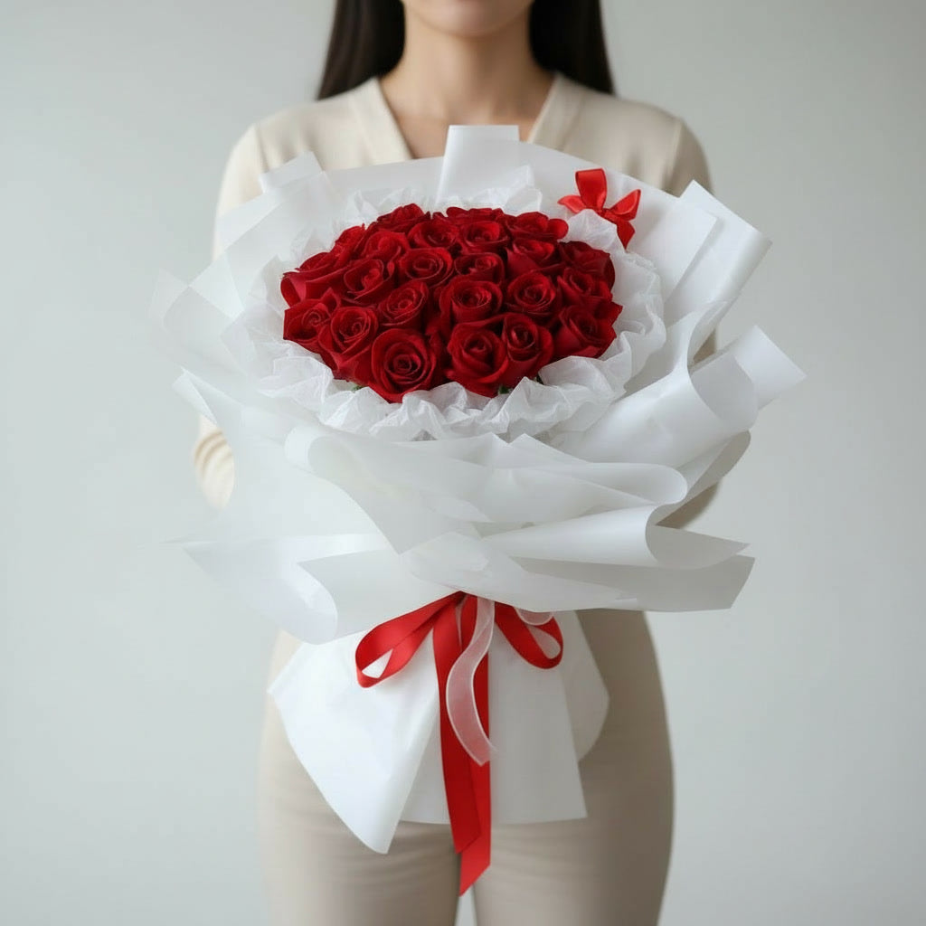 ดอกไม้ White Round